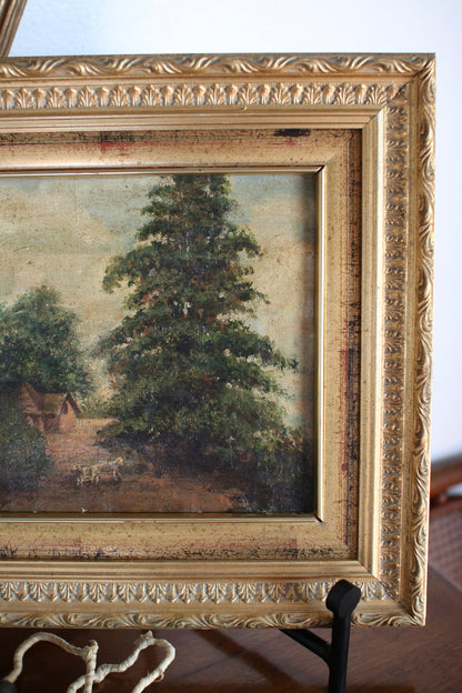 Framed Italian Landscape Painting
