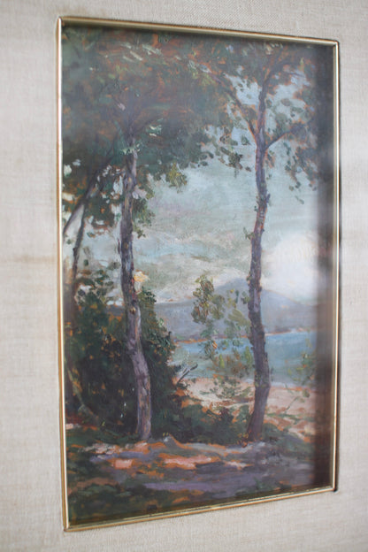 Italian Framed Tree Painting