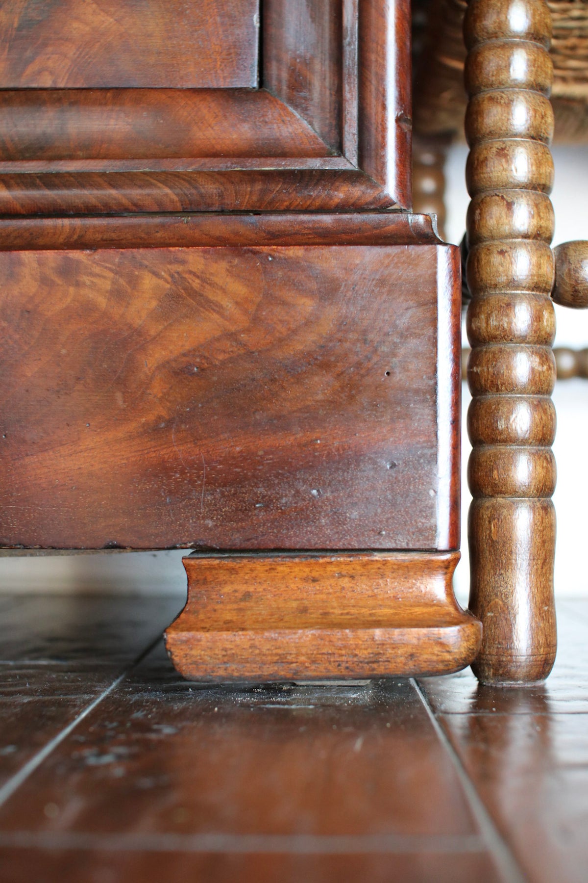 French Louis Philippe White Marble Top Commode