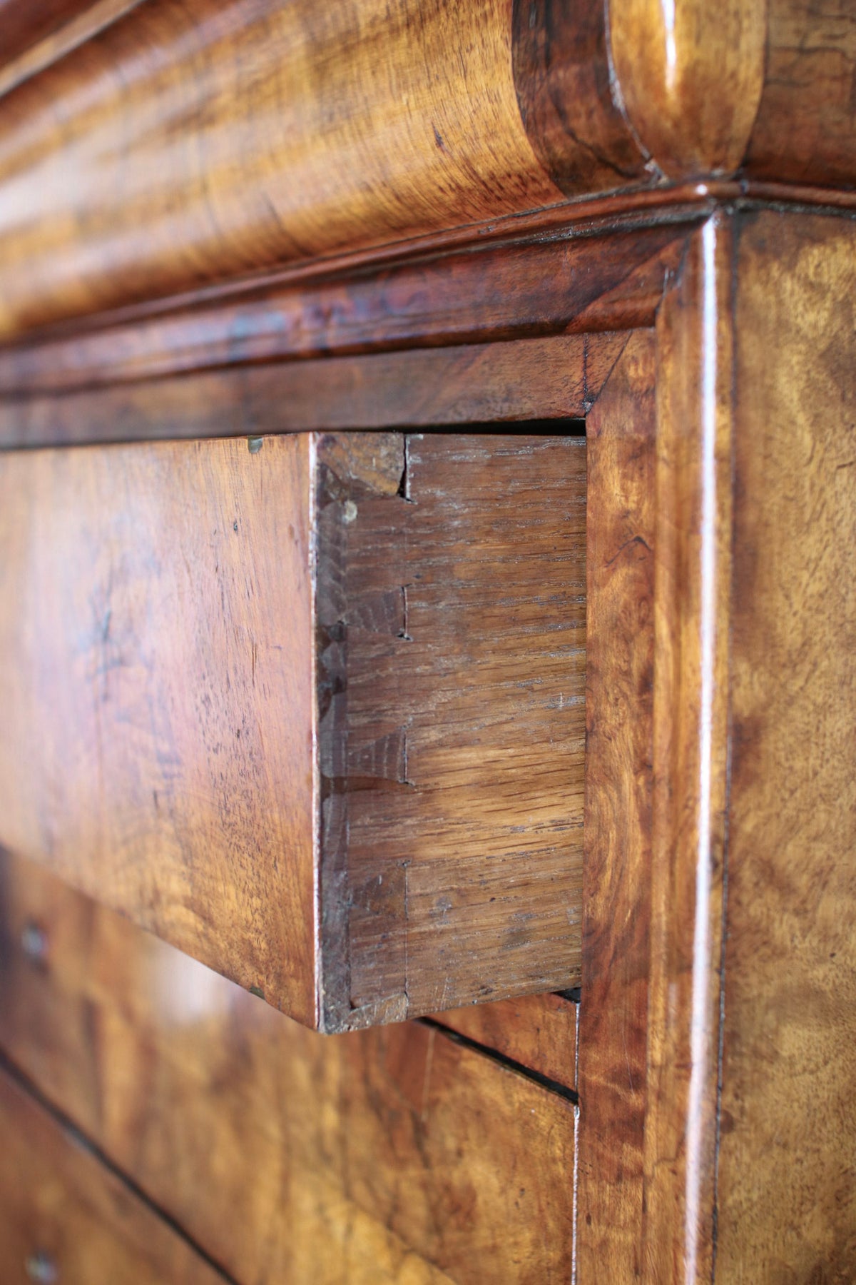 French Louis Philippe Grey Marble Top Commode