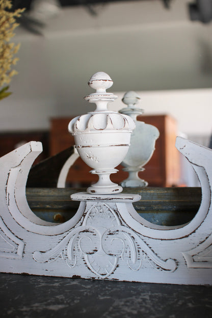 White French Finial Pediment