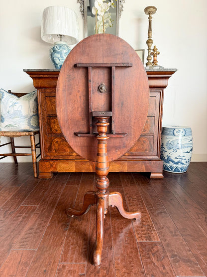 English Oval Tilt Top Table