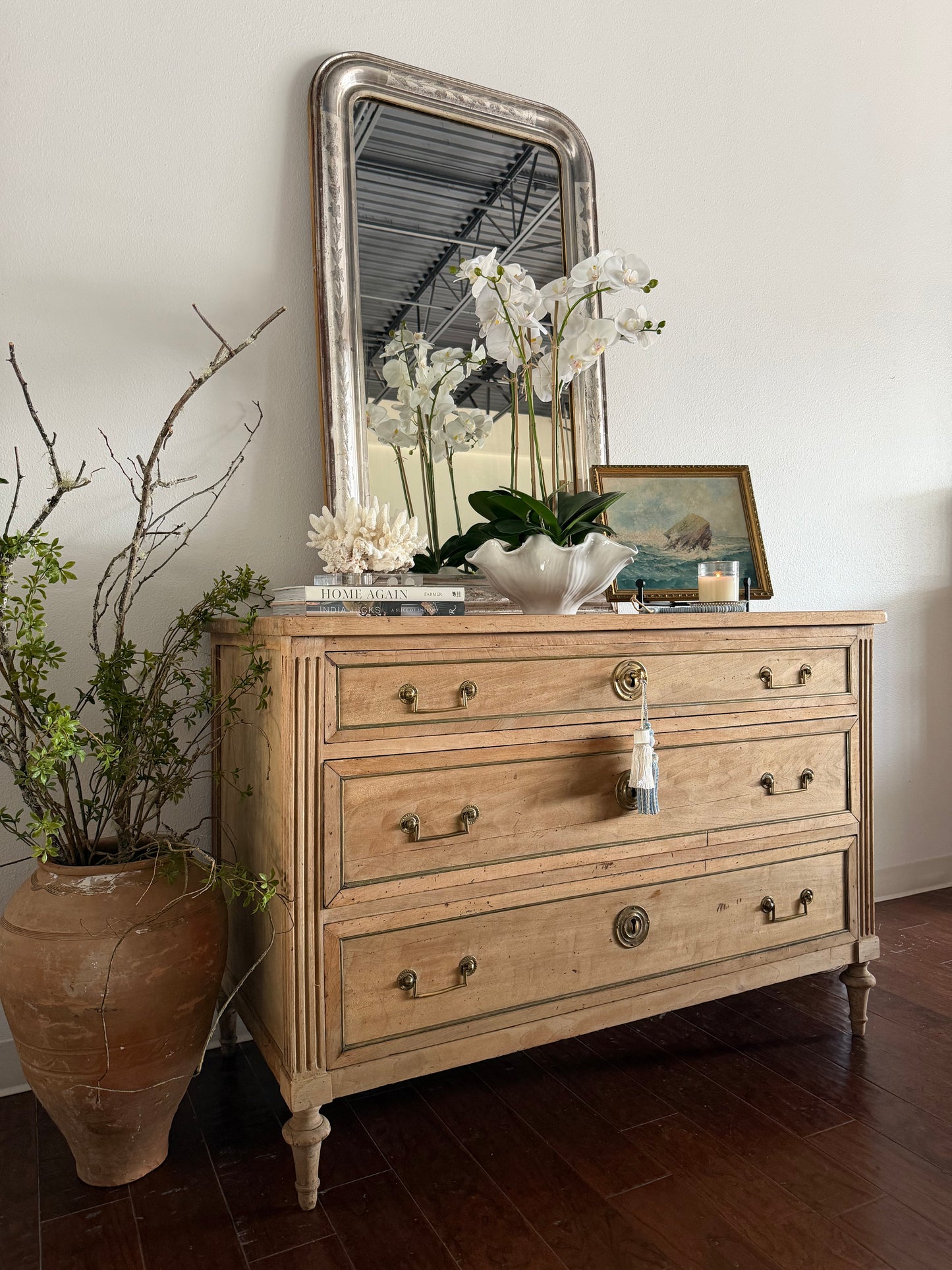 Antique Bleached French Louis XVI Commode