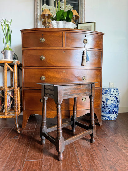 English Joint Oak Stool With Lift-Top