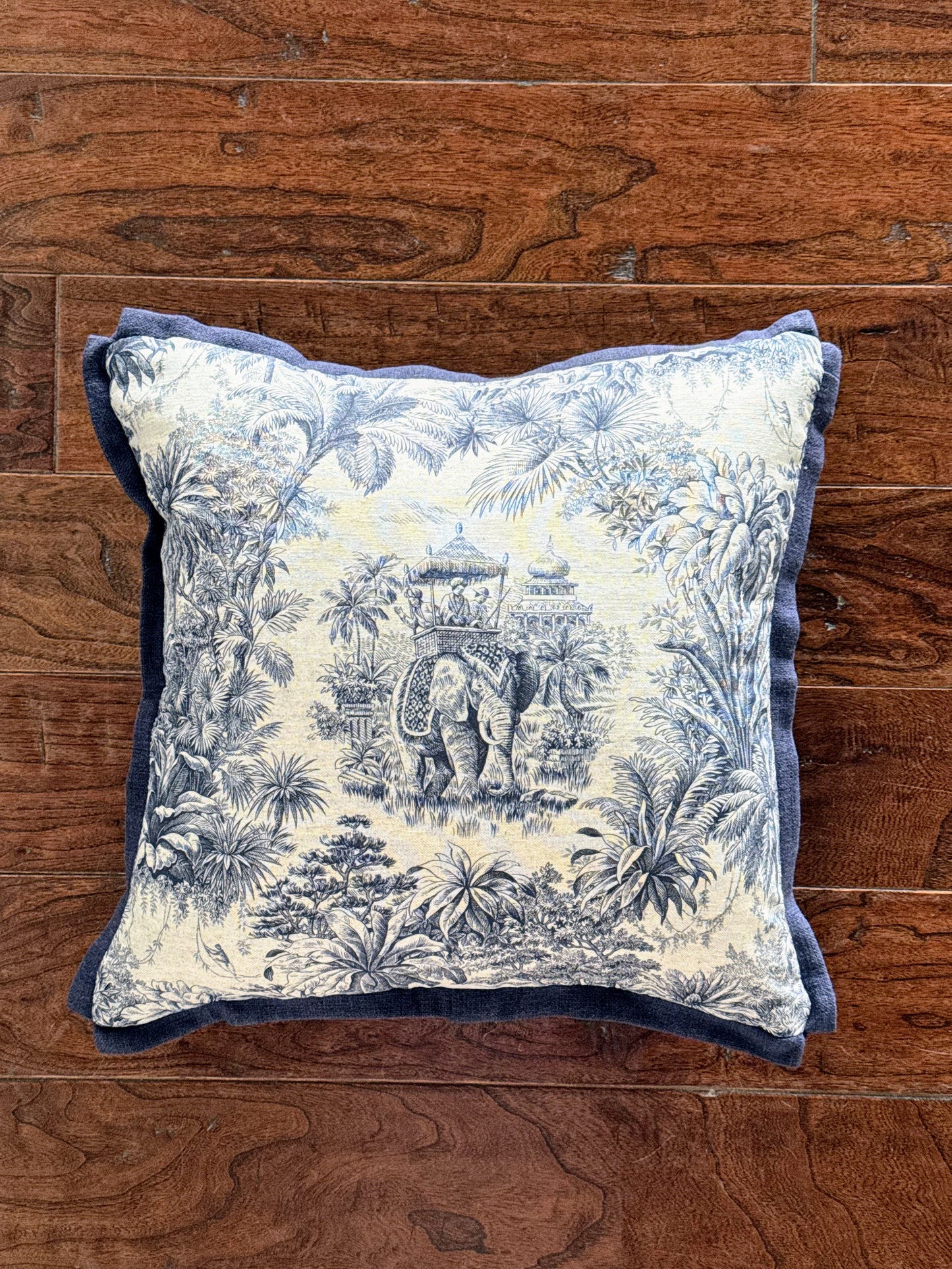Custom Pillow: 18x18 Made in the UK Toile Birds