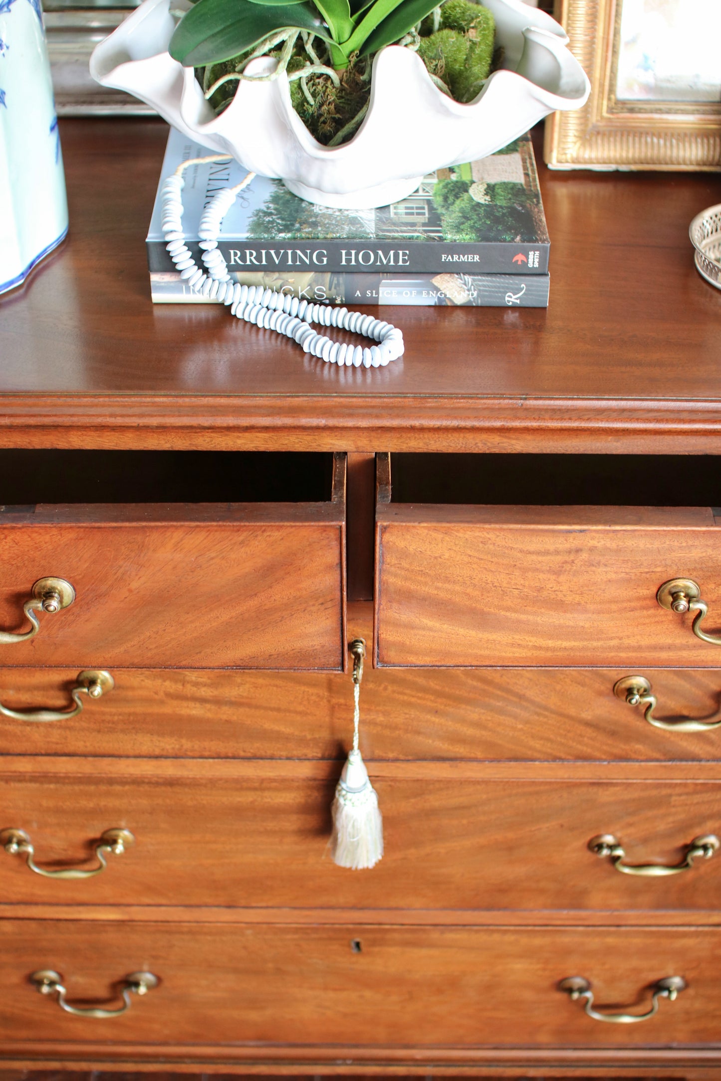 Antique English Flame Mahogany Chest