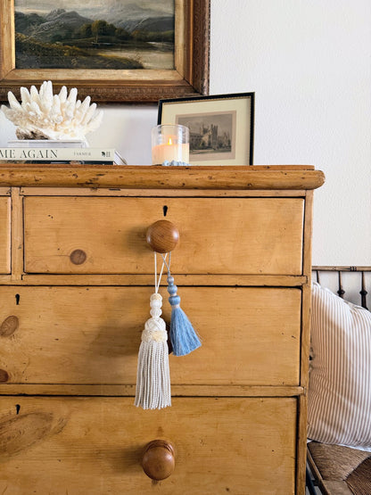 Antique English Pine Chest with Tulip Feet
