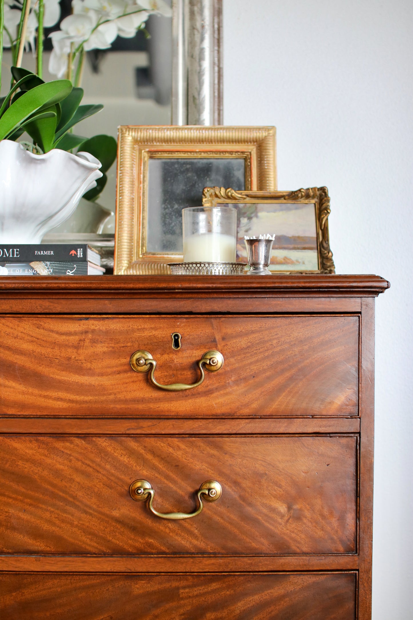 Antique English Flame Mahogany Chest