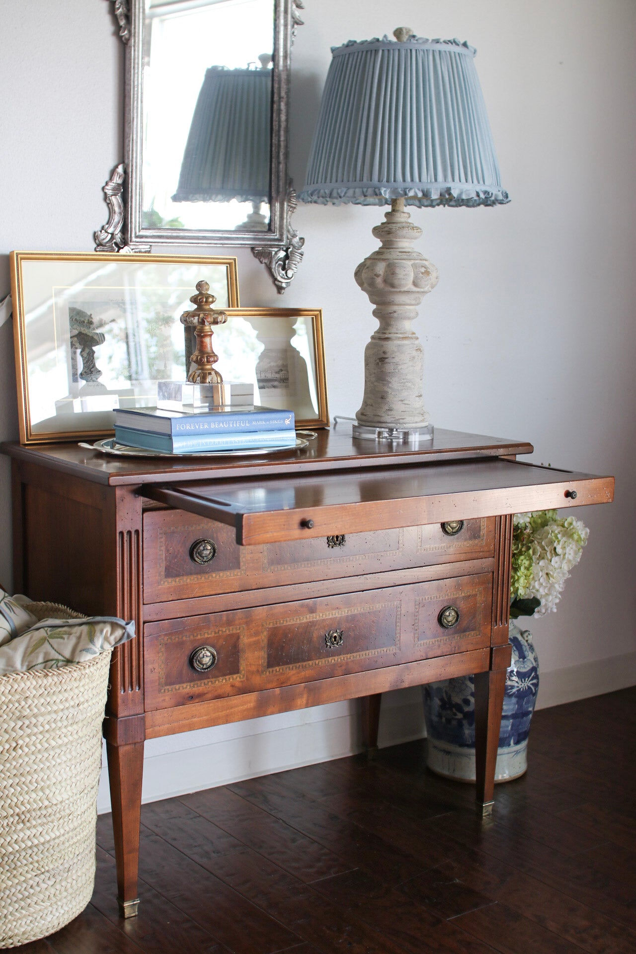 French Louis XVI Secretary Chest with Inlay