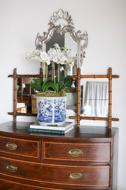 French Faux Bamboo Mirror