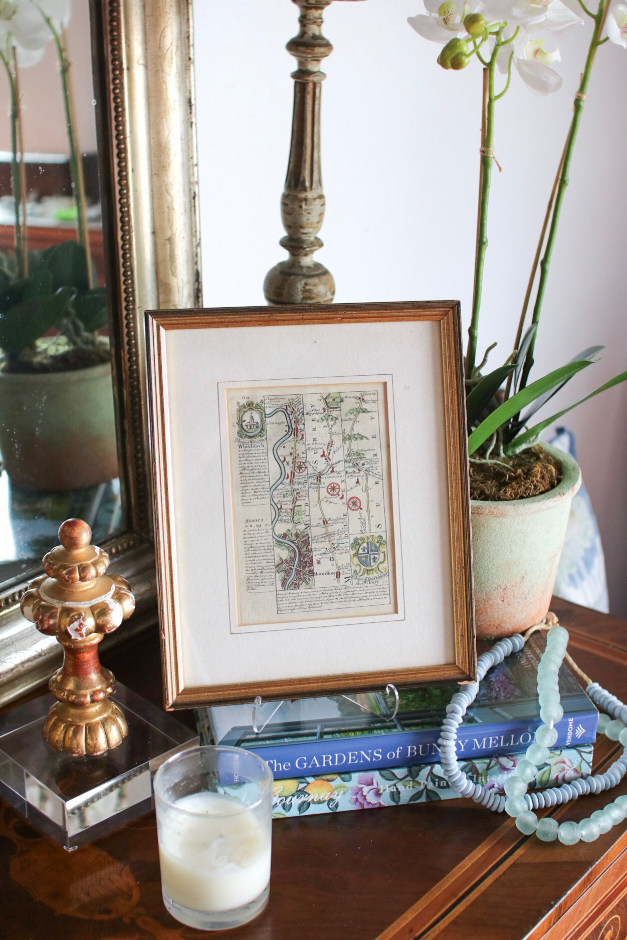 English Framed Map of Surrey