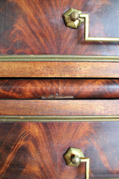 French Louis XVI Grey Marble Top Commode