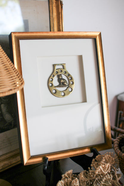 Framed English Horse Brass