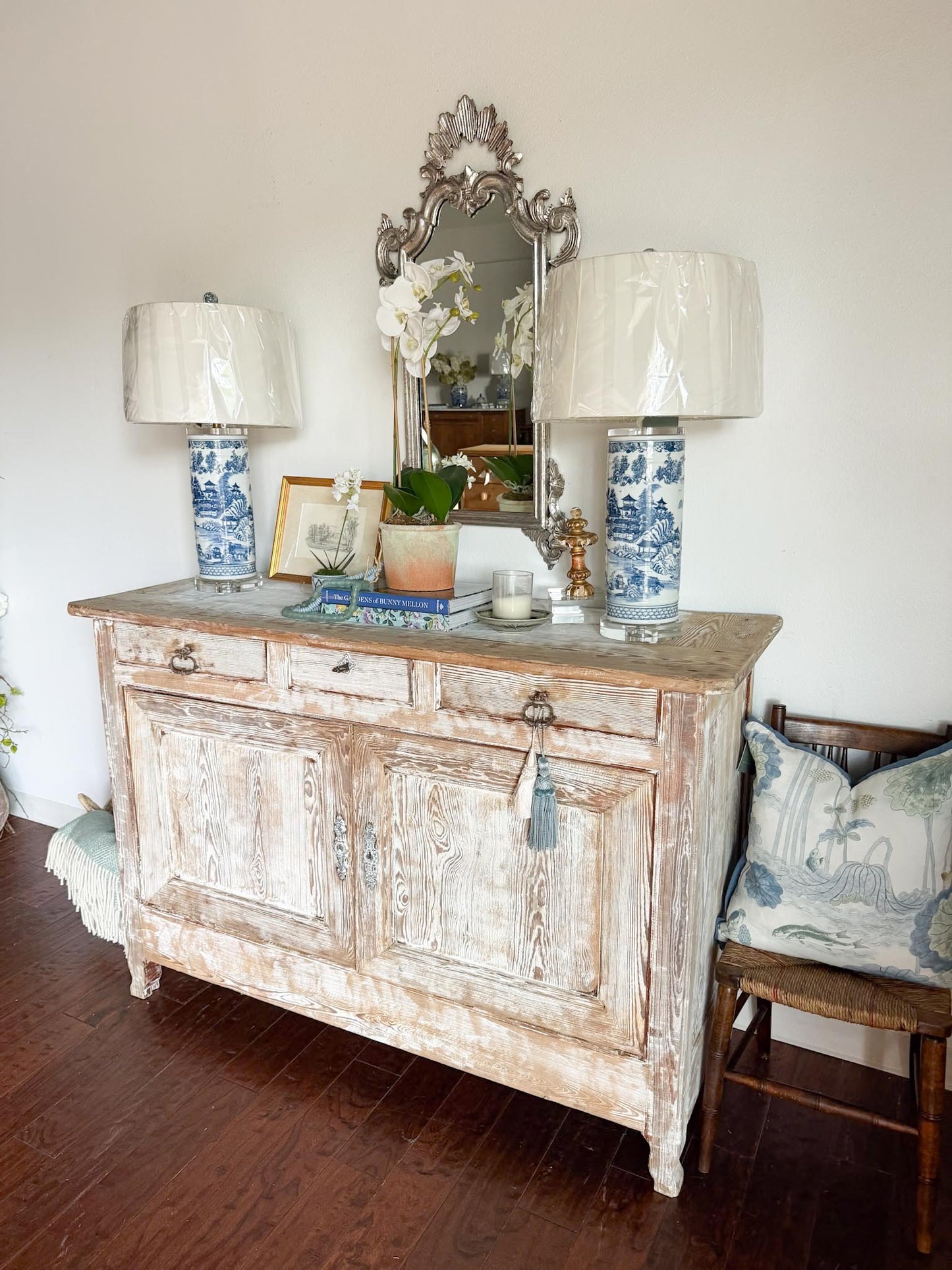 Bleached White Washed French Buffet