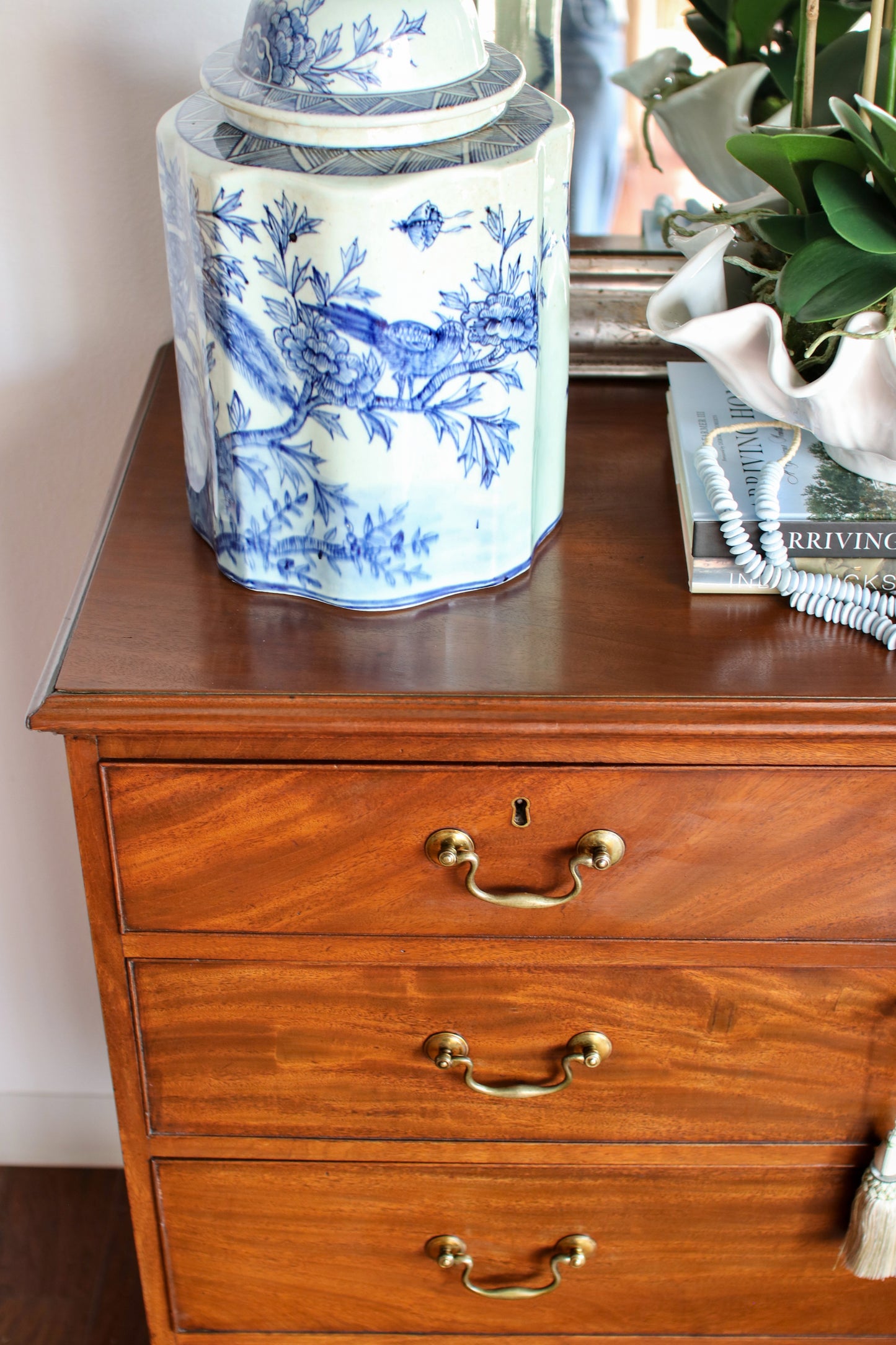 Antique English Flame Mahogany Chest