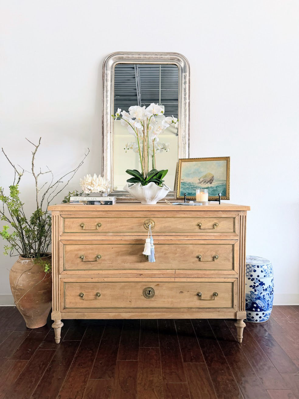Antique Bleached French Louis XVI Commode