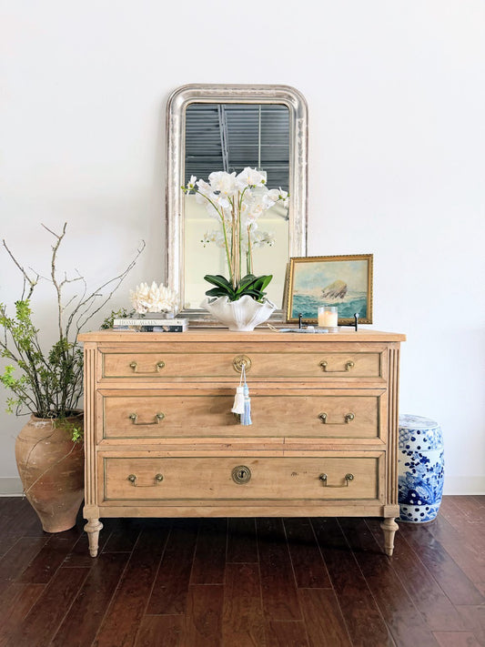 Antique Bleached French Louis XVI Commode