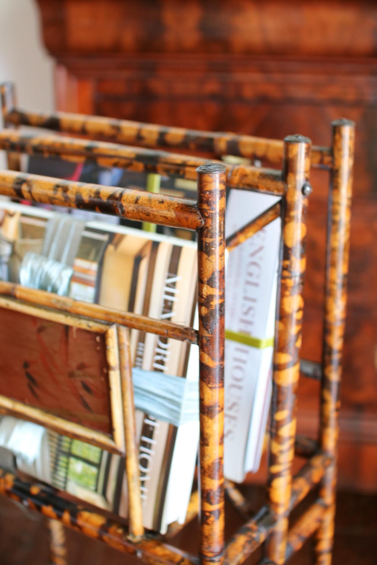 Bamboo Magazine & Record Stand