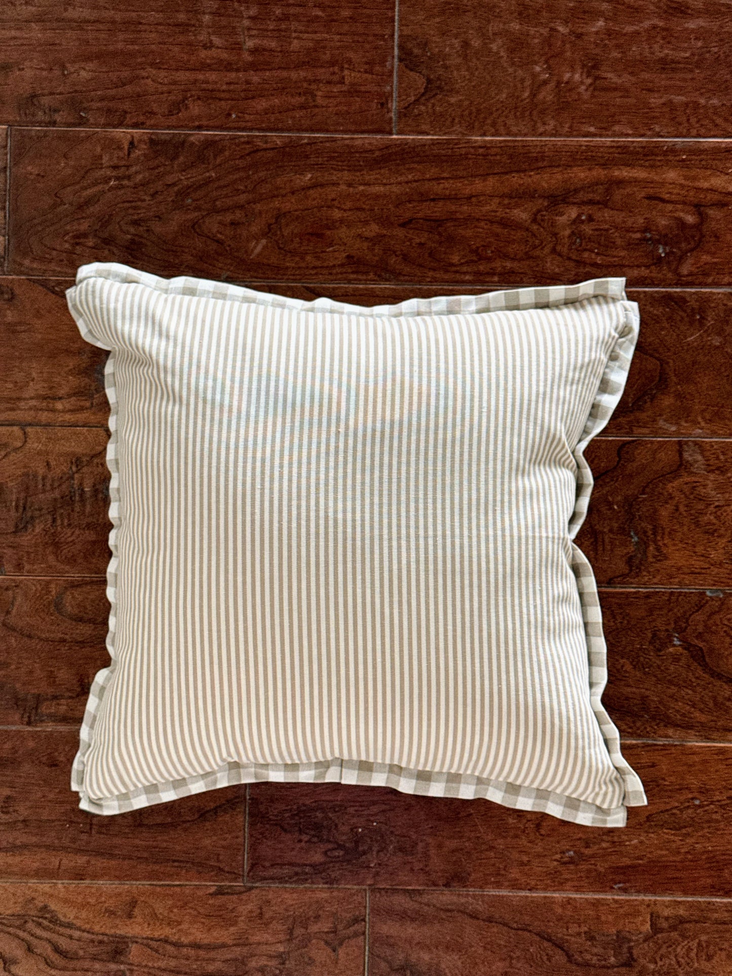 Custom Pillow: 18x18 Made in the UK Stripe & Gingham