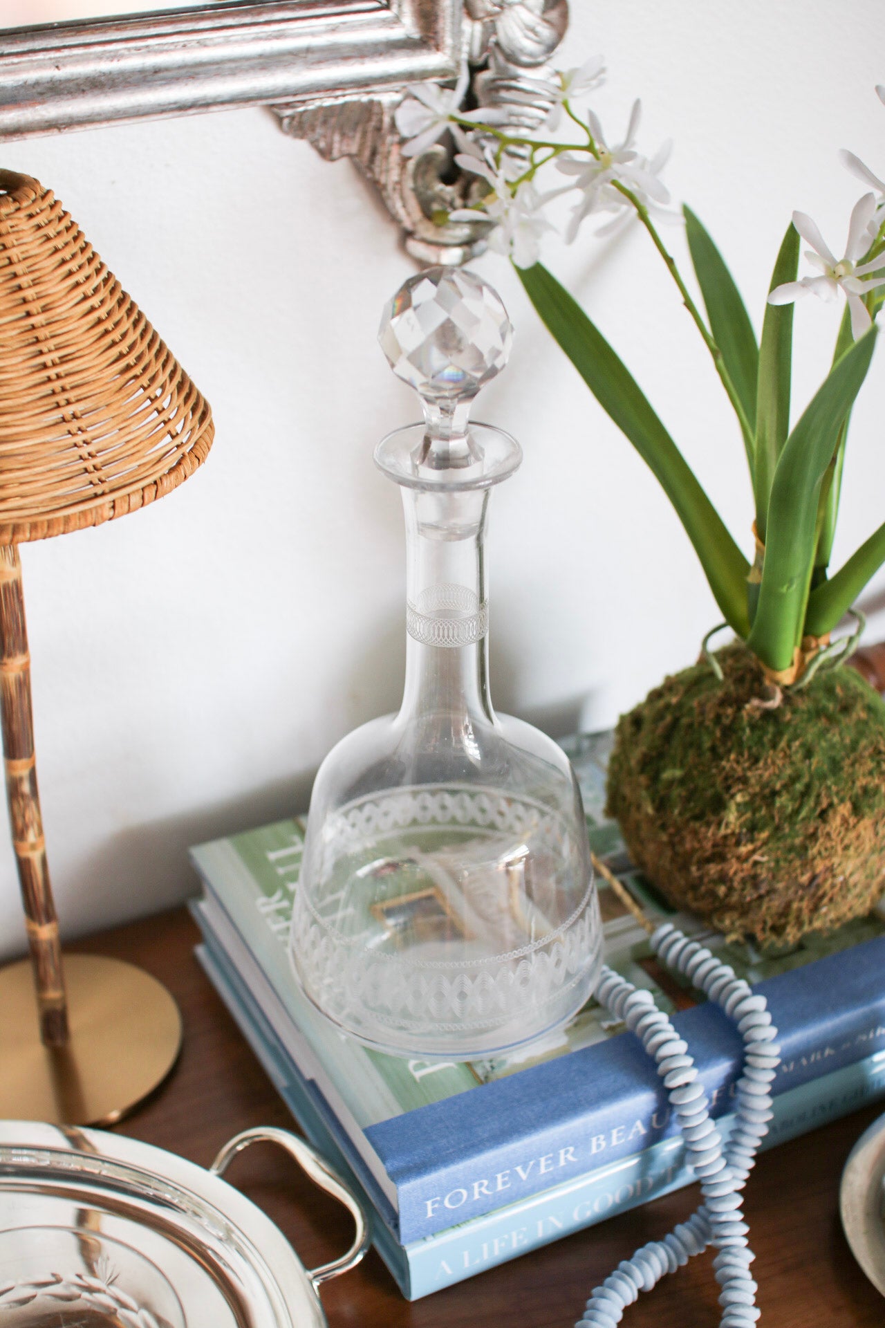 French Etched Glass Decanter