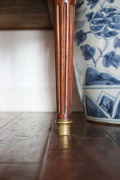 French Louis XVI White Marble Top Commode