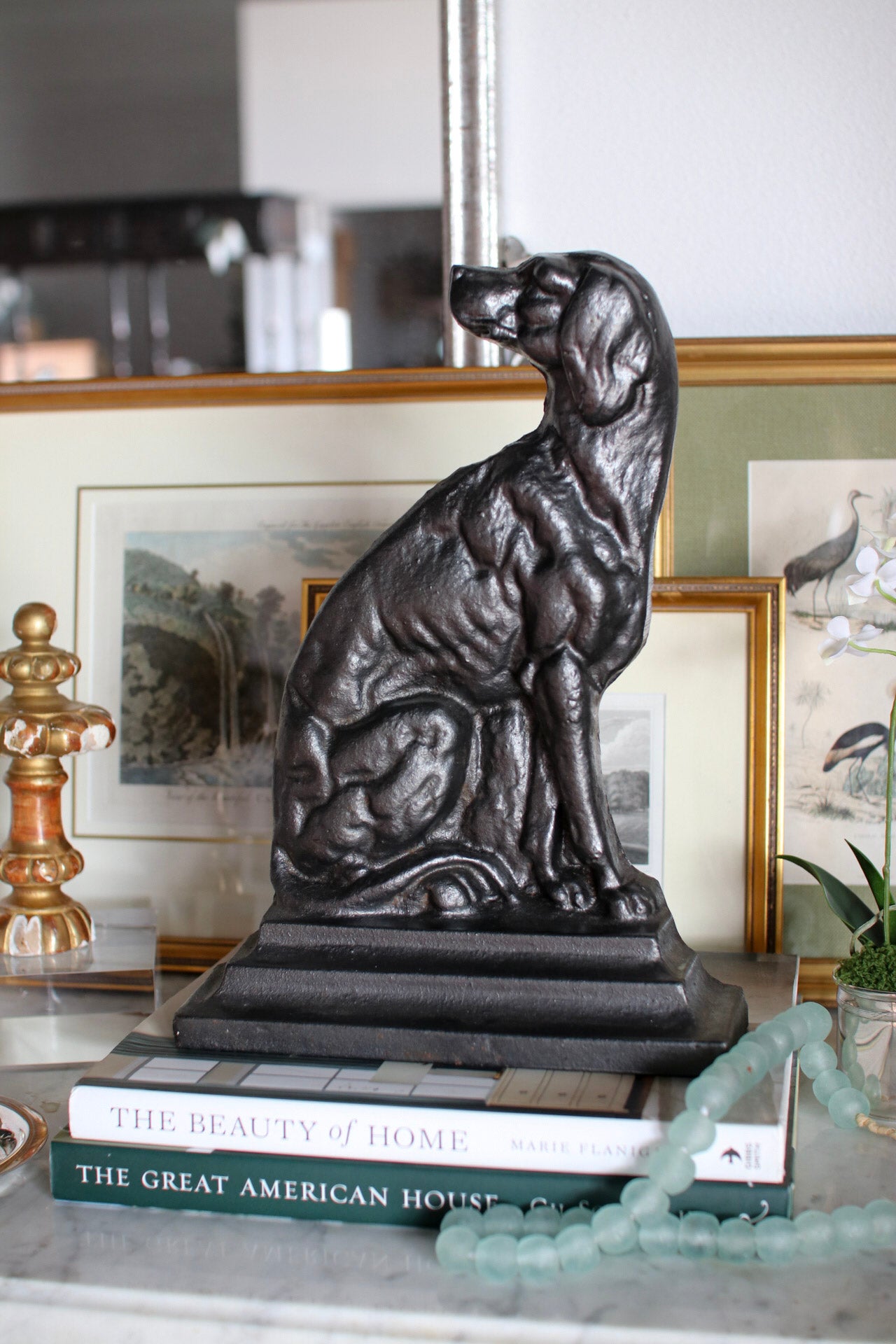 English Dog Door Stop