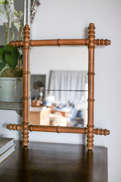 French Faux Bamboo Mirror