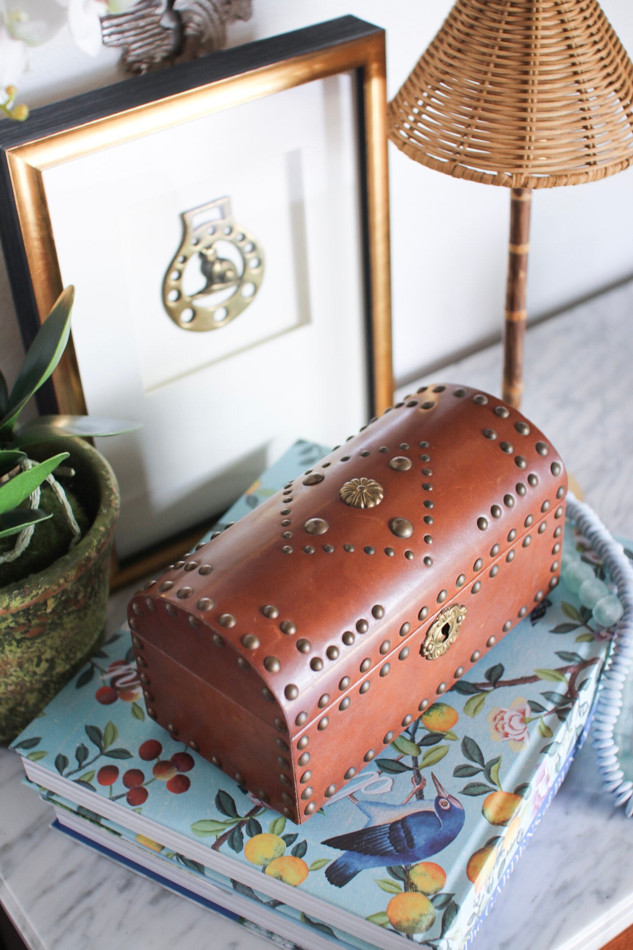English Leather Stationery Box