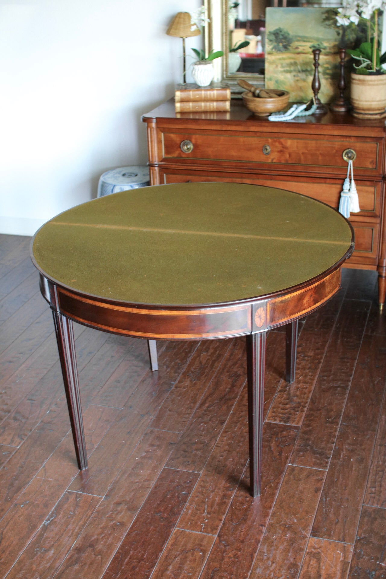 Georgian Demilune Card Table