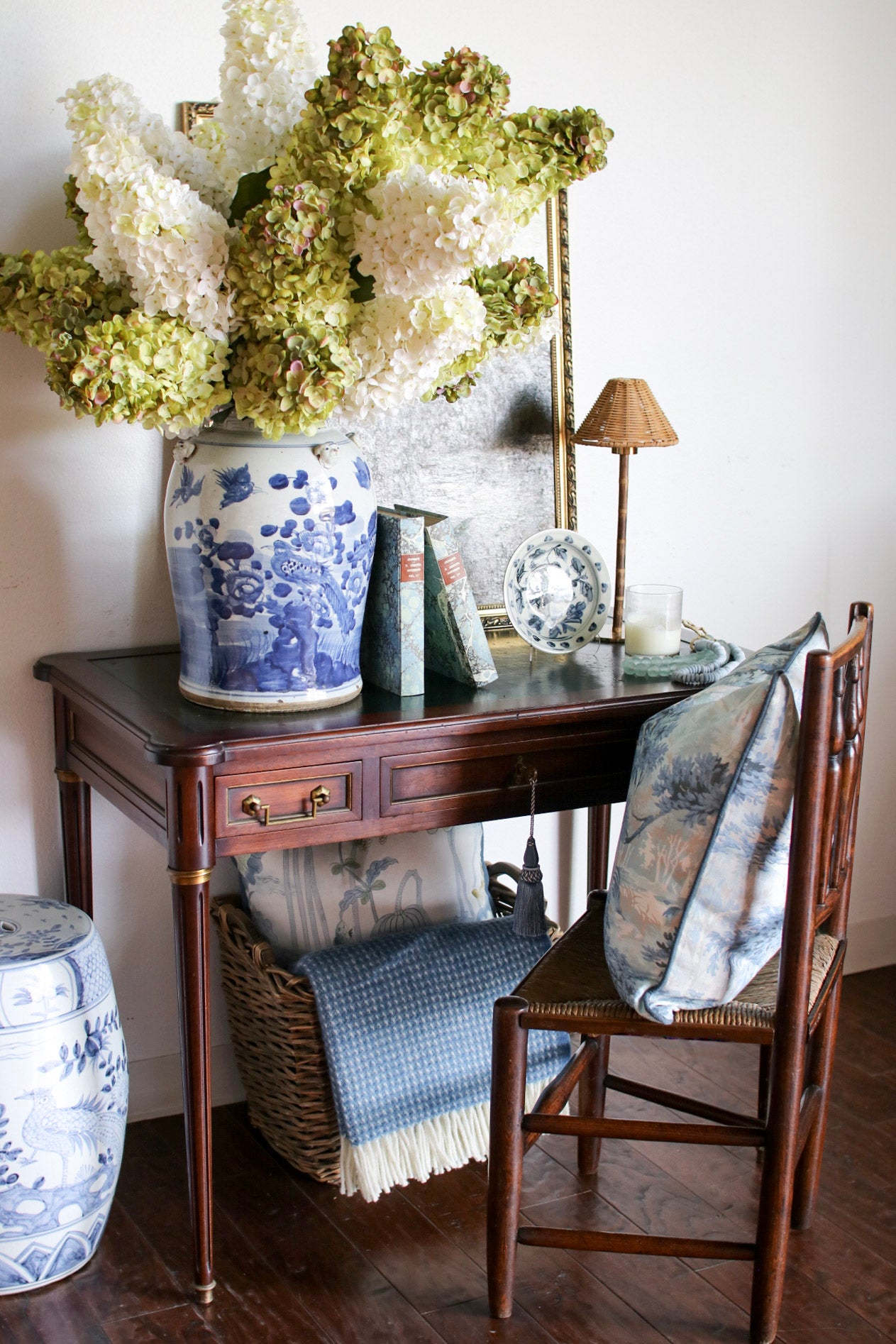 French Louis XVI Leather Top Desk