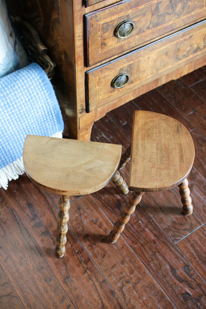 Pair of French Bobbin Stools