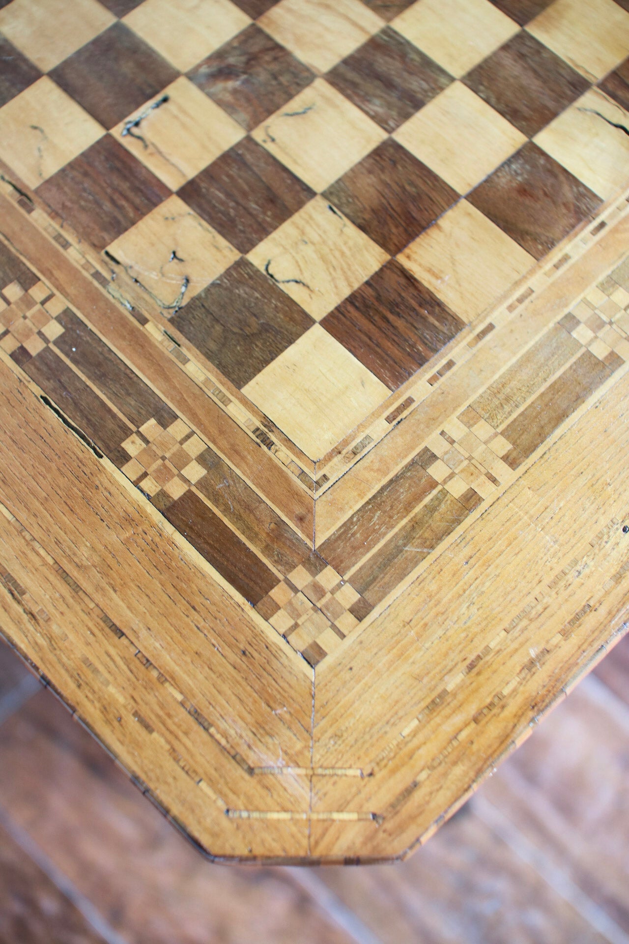 Italian Chess Inlay Table
