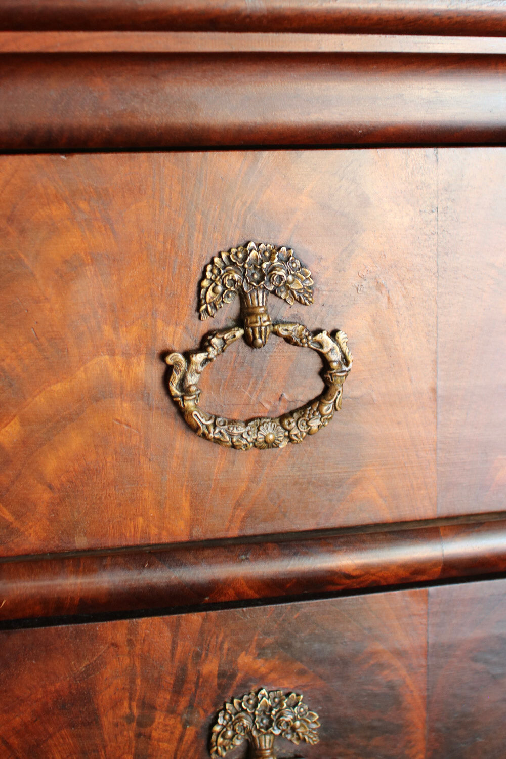 French Louis Philippe White Marble Top Commode