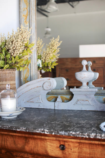 Grey French Finial Pediment