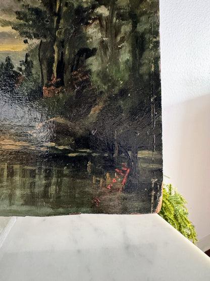 Painting of River on Board