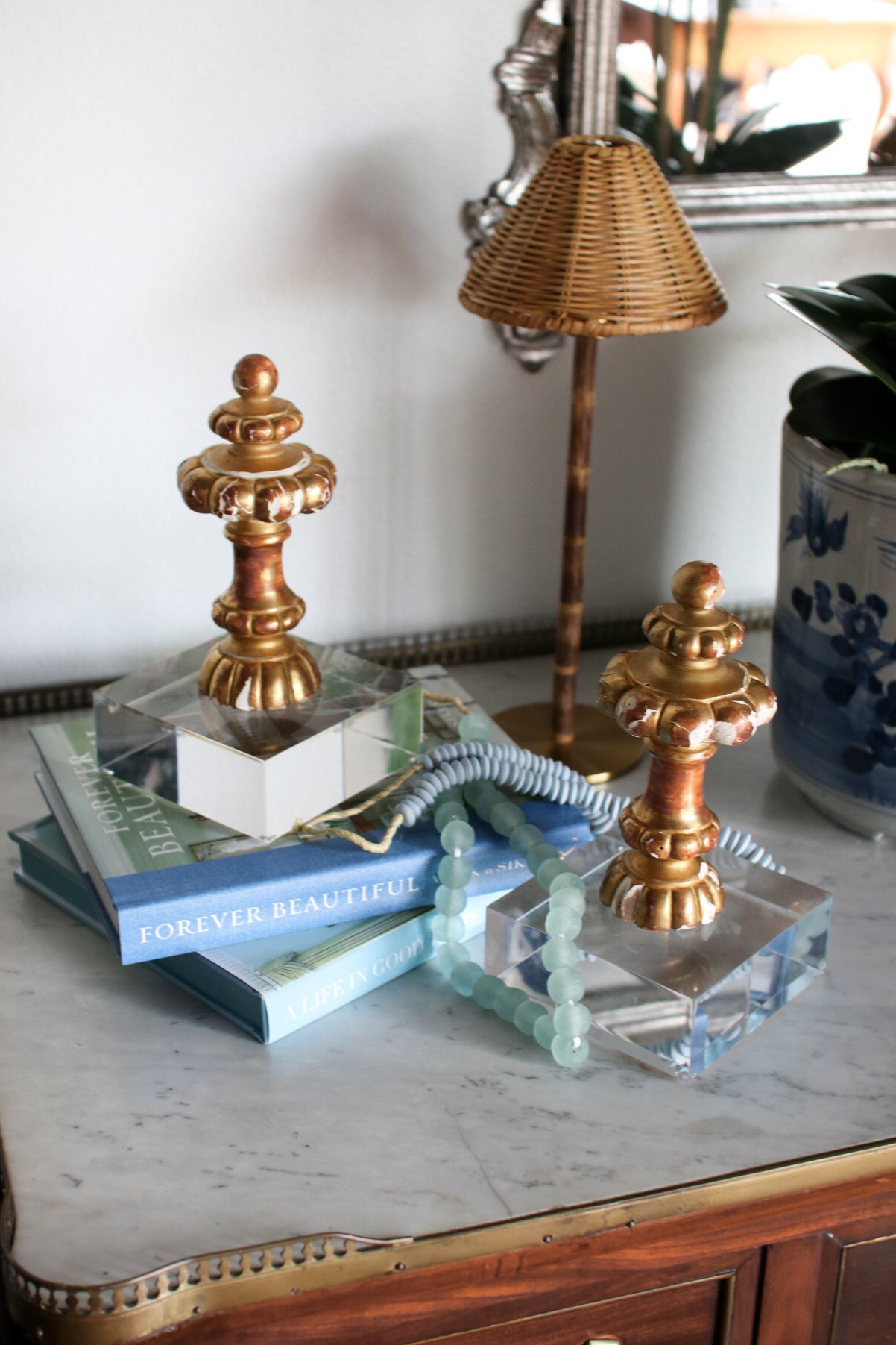French Finial Mounted on Acrylic