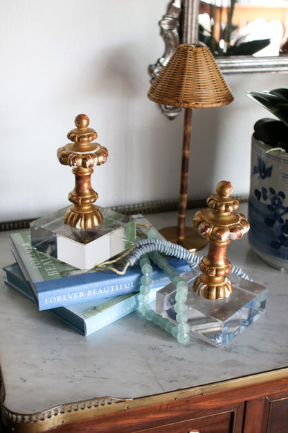 French Finial Mounted on Acrylic