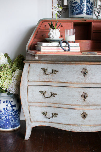 Antique Swedish Drop Front Secretary