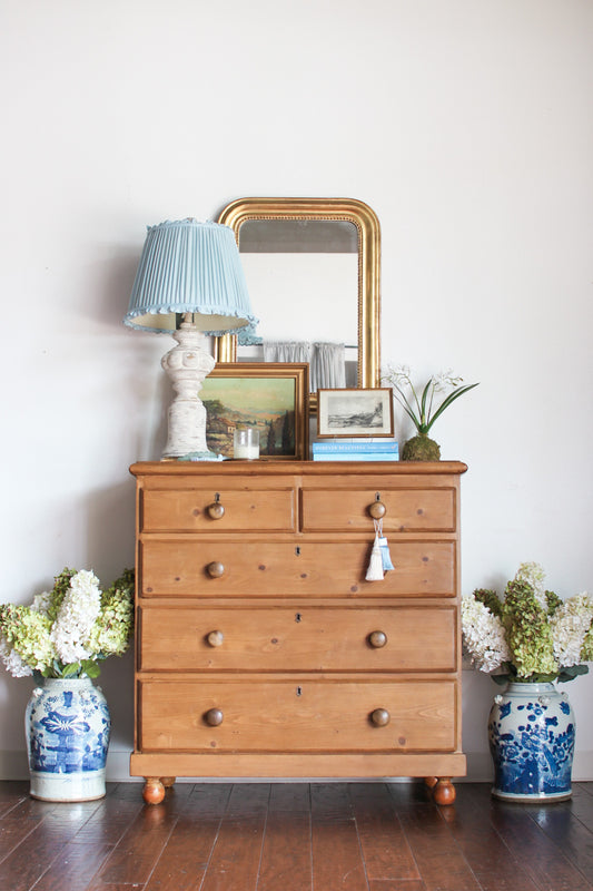 English Victorian Pine Chest