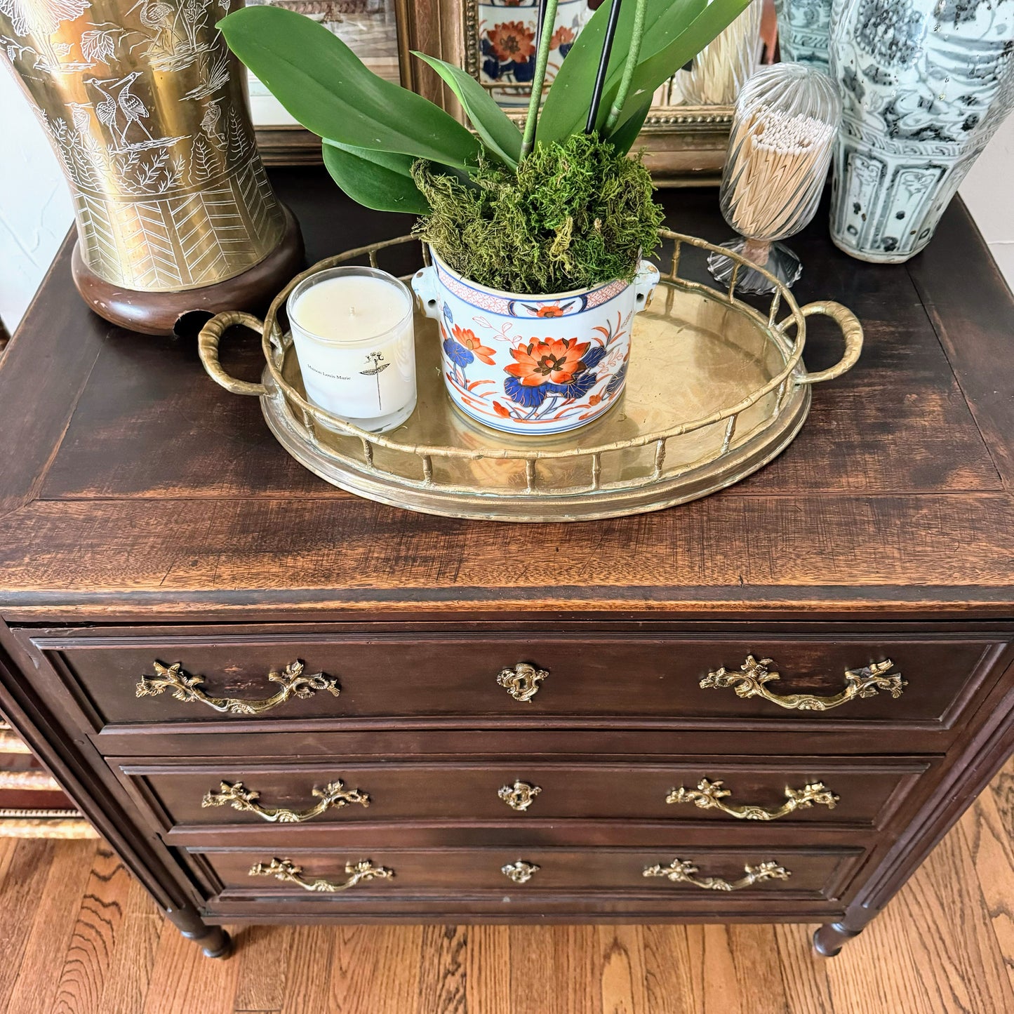 French Louis XVI Chest with Ornate Pulls