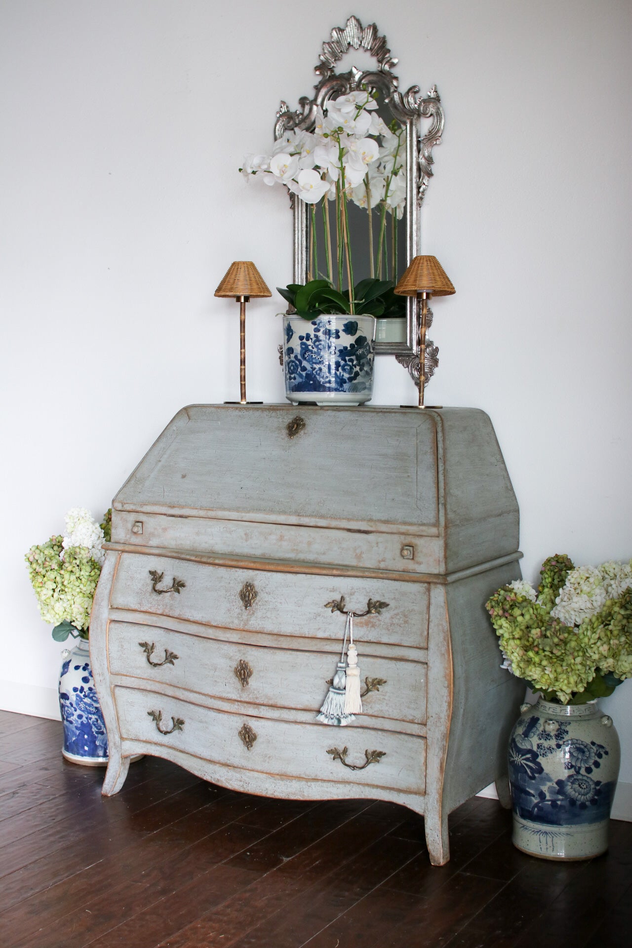 Antique Swedish Drop Front Secretary