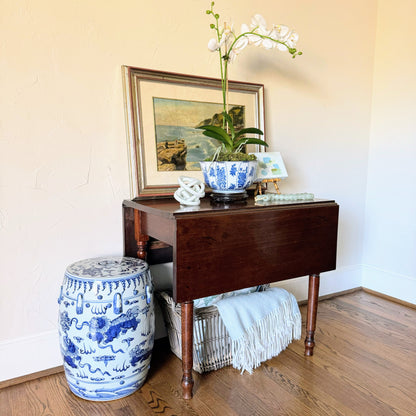 English Mahogany Oak Drop Leaf Table