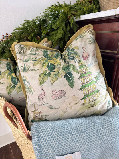 Custom Pillow: 18x18 Made in the UK Palms