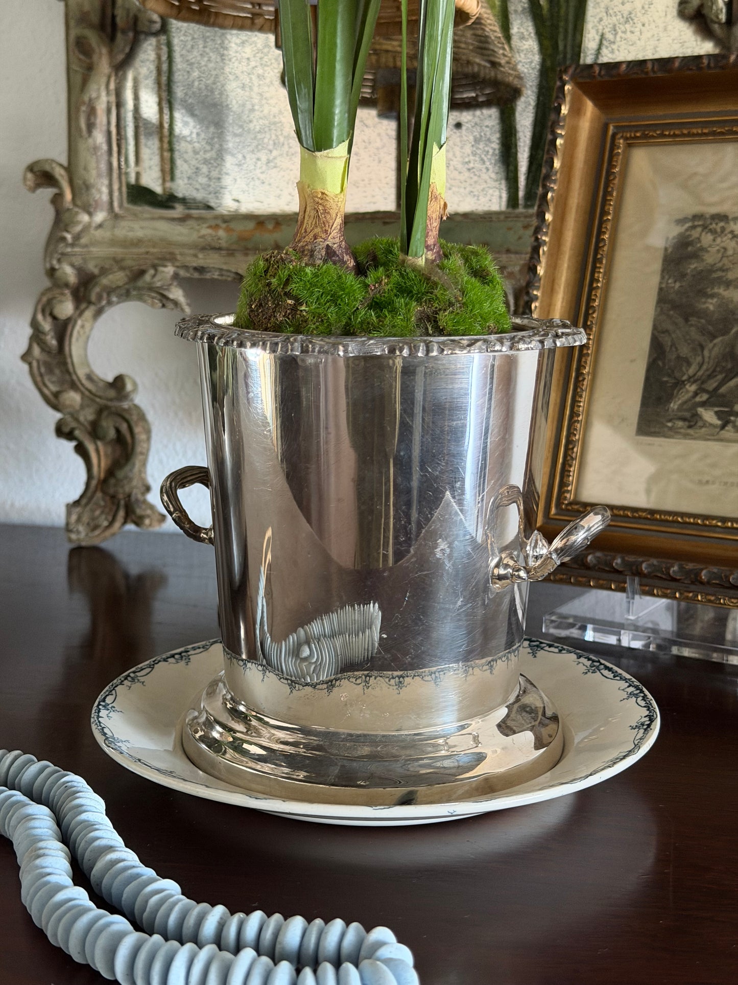 English Silver Wine Cooler