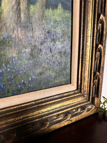 Signed Painting of Texas Bluebonnets