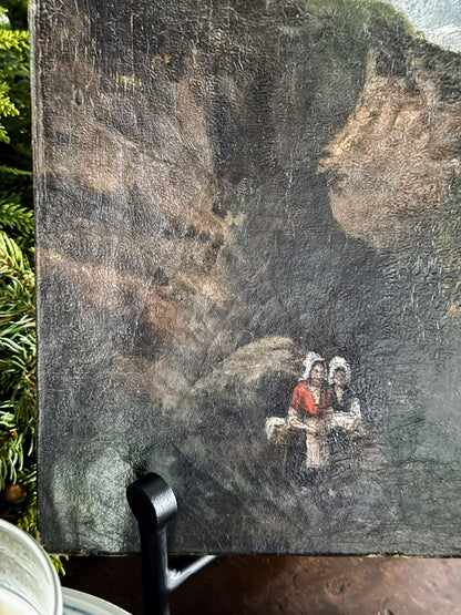 Oil on Canvas of Women Walking In Woods