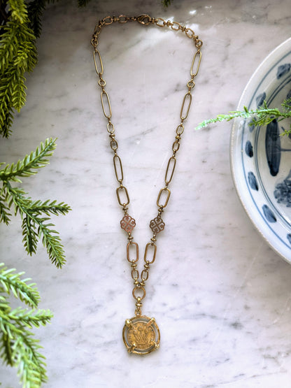 Vintage Coin Necklace: British 1944