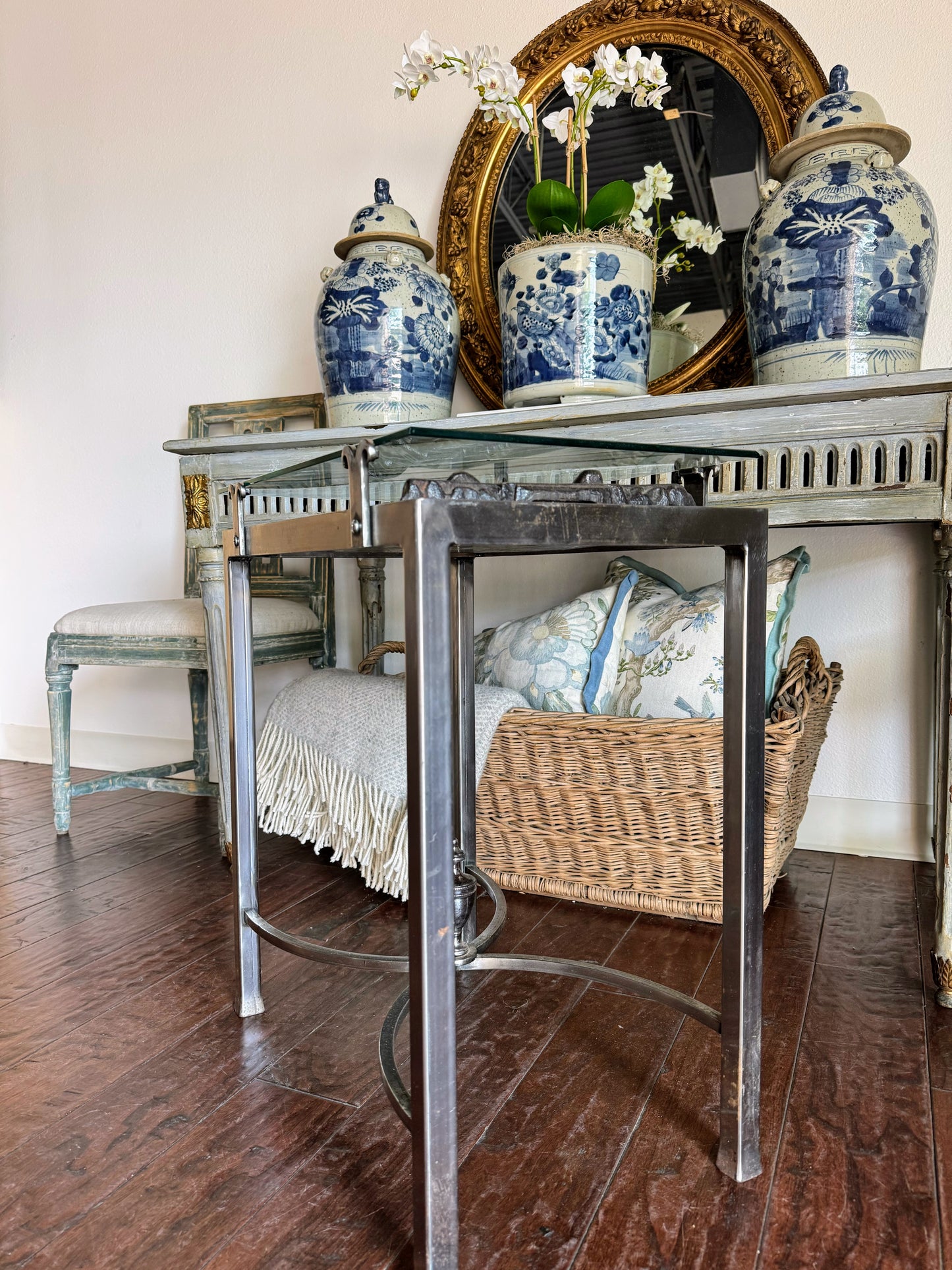 Custom French Soldier Side Table