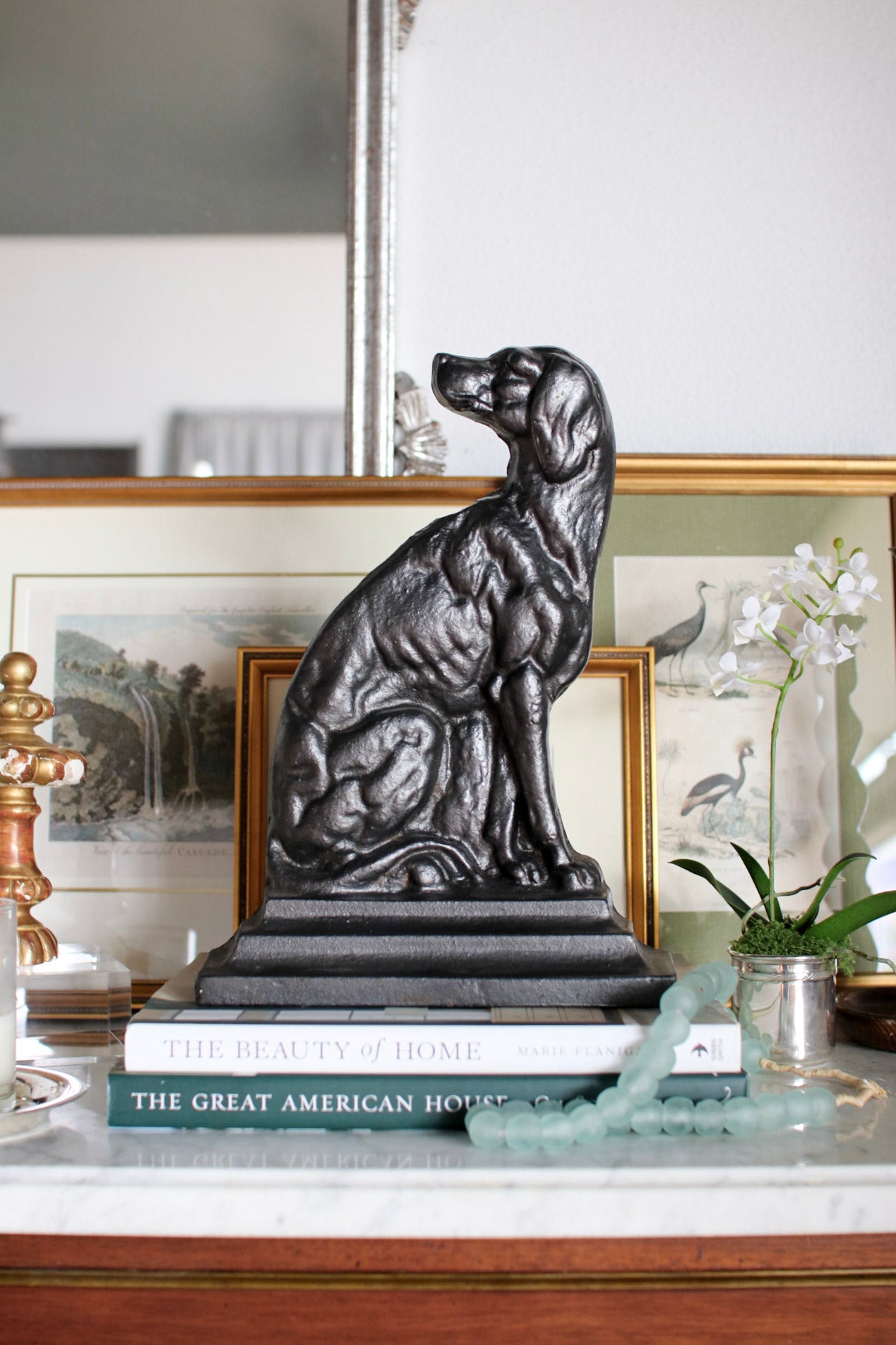 English Dog Door Stop