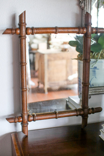 French Faux Bamboo Mirror